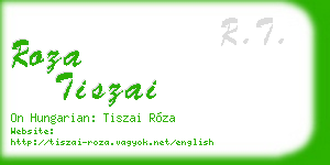 roza tiszai business card